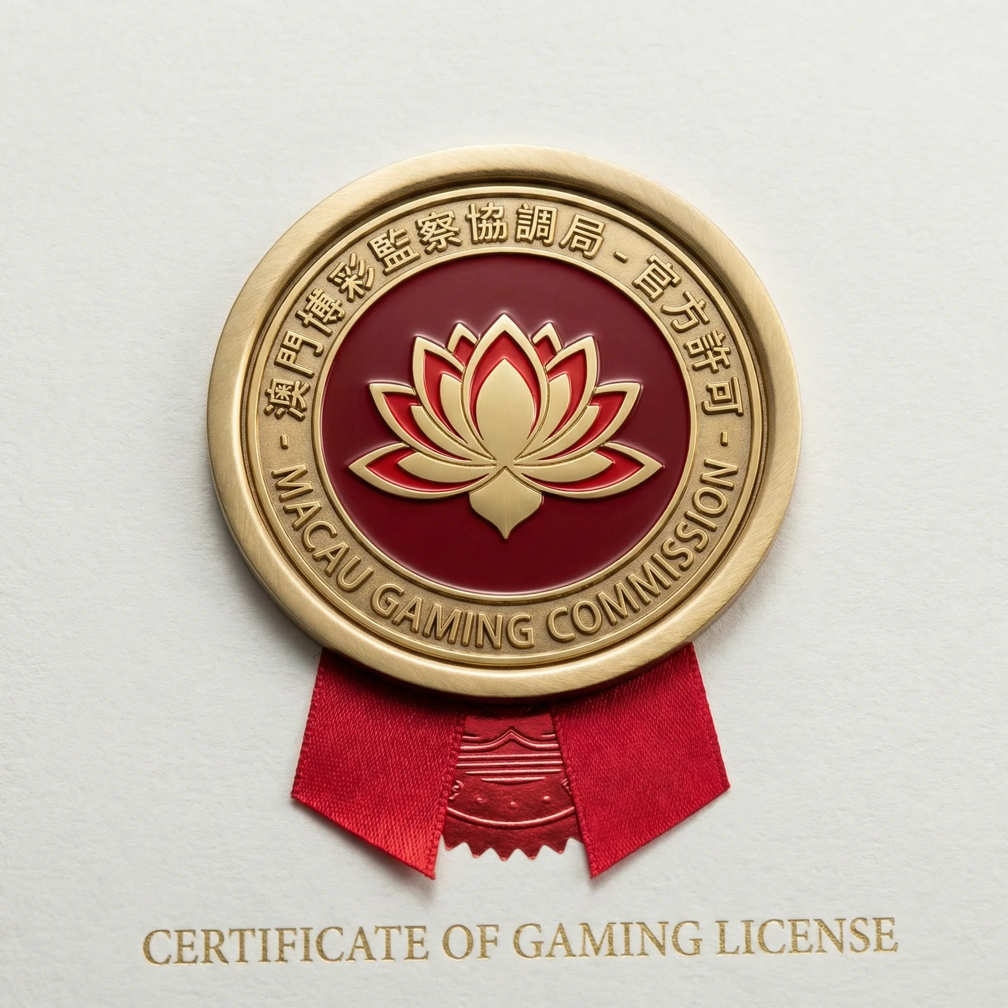 澳门博彩监察协调局官方牌照徽章